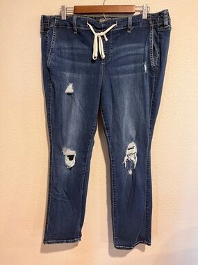 Torrid Weekend Pull On Straight Distressed Pants Size 2X